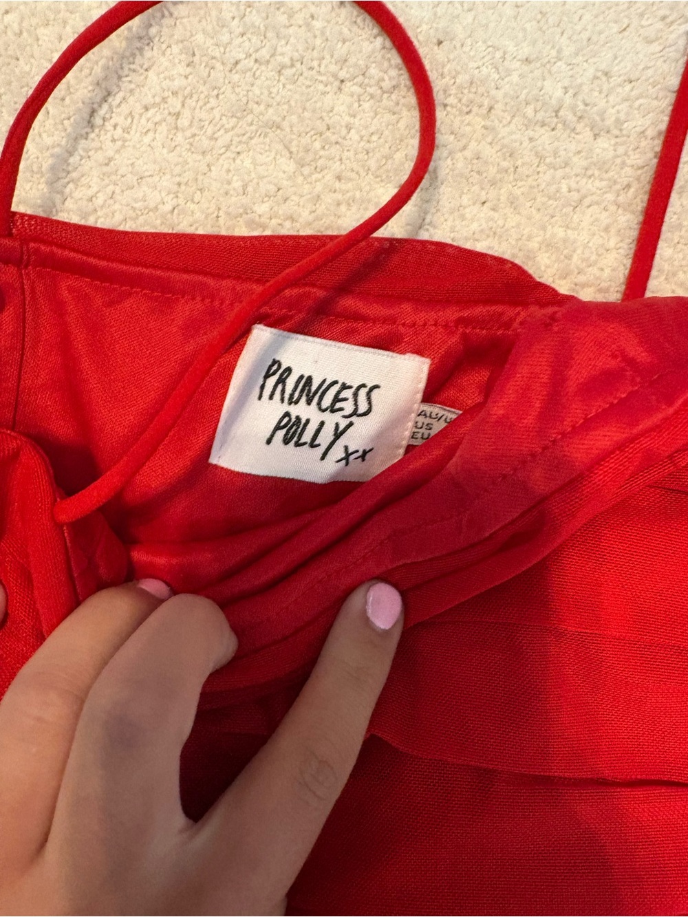 Princess Polly Red Ruched Bodysuit - Picture 3 of 3